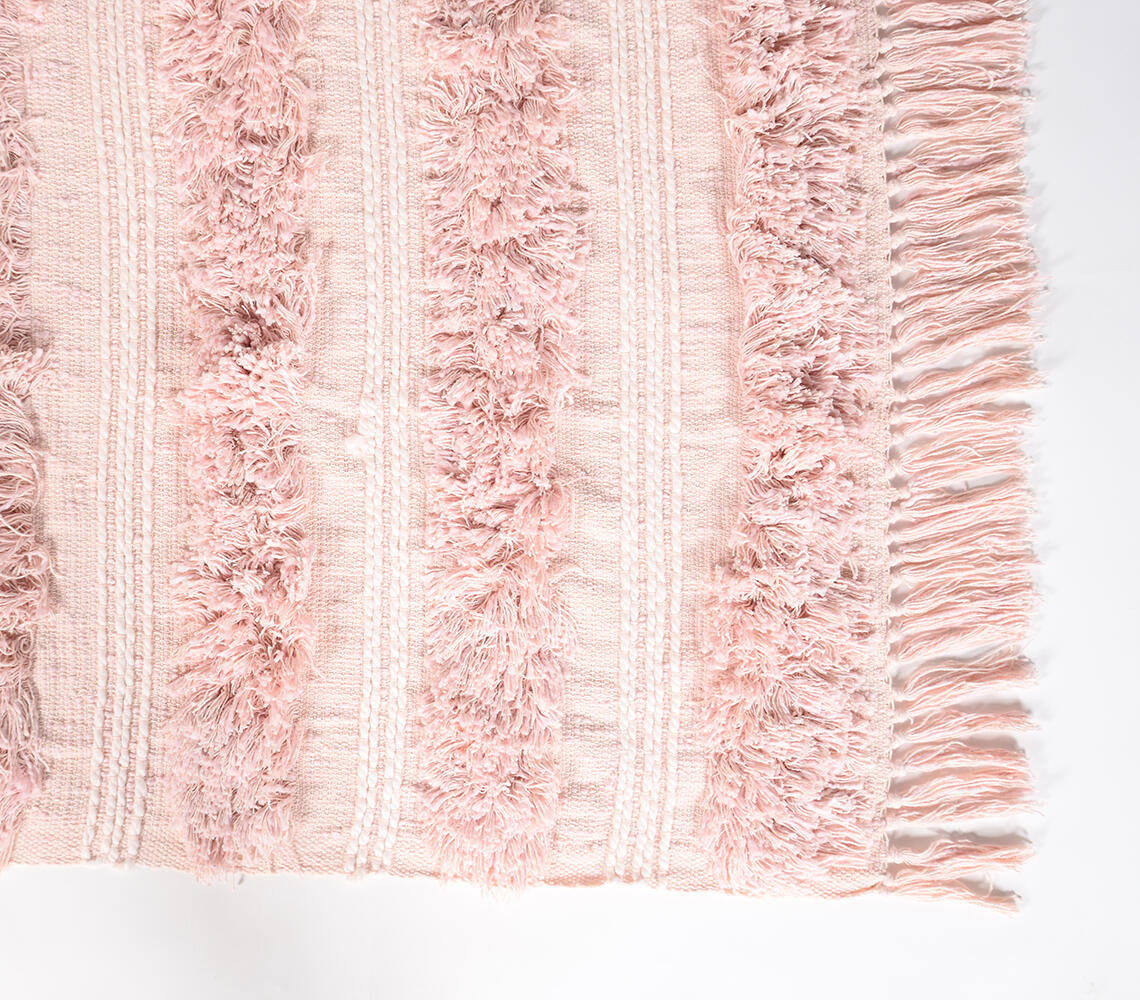 Handwoven 100% Cotton Throw Blanket – Oversized 71" x 64"