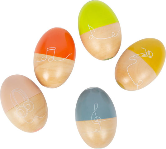 Groovy Beats Wooden Musical Egg Shakers – Set of 5 - Heirloom Hall