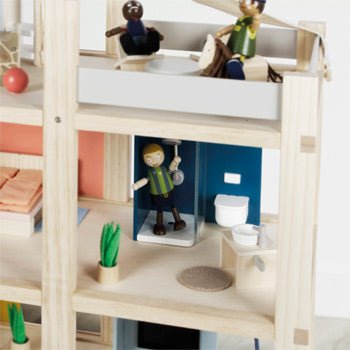 Large Wooden Dollhouse – “Scandi Living” Collection - Heirloom Hall