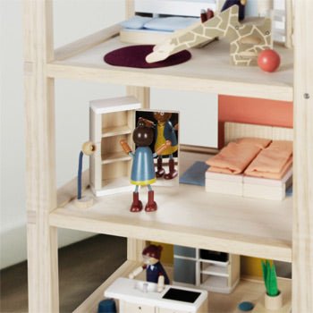 Large Wooden Dollhouse – “Scandi Living” Collection - Heirloom Hall
