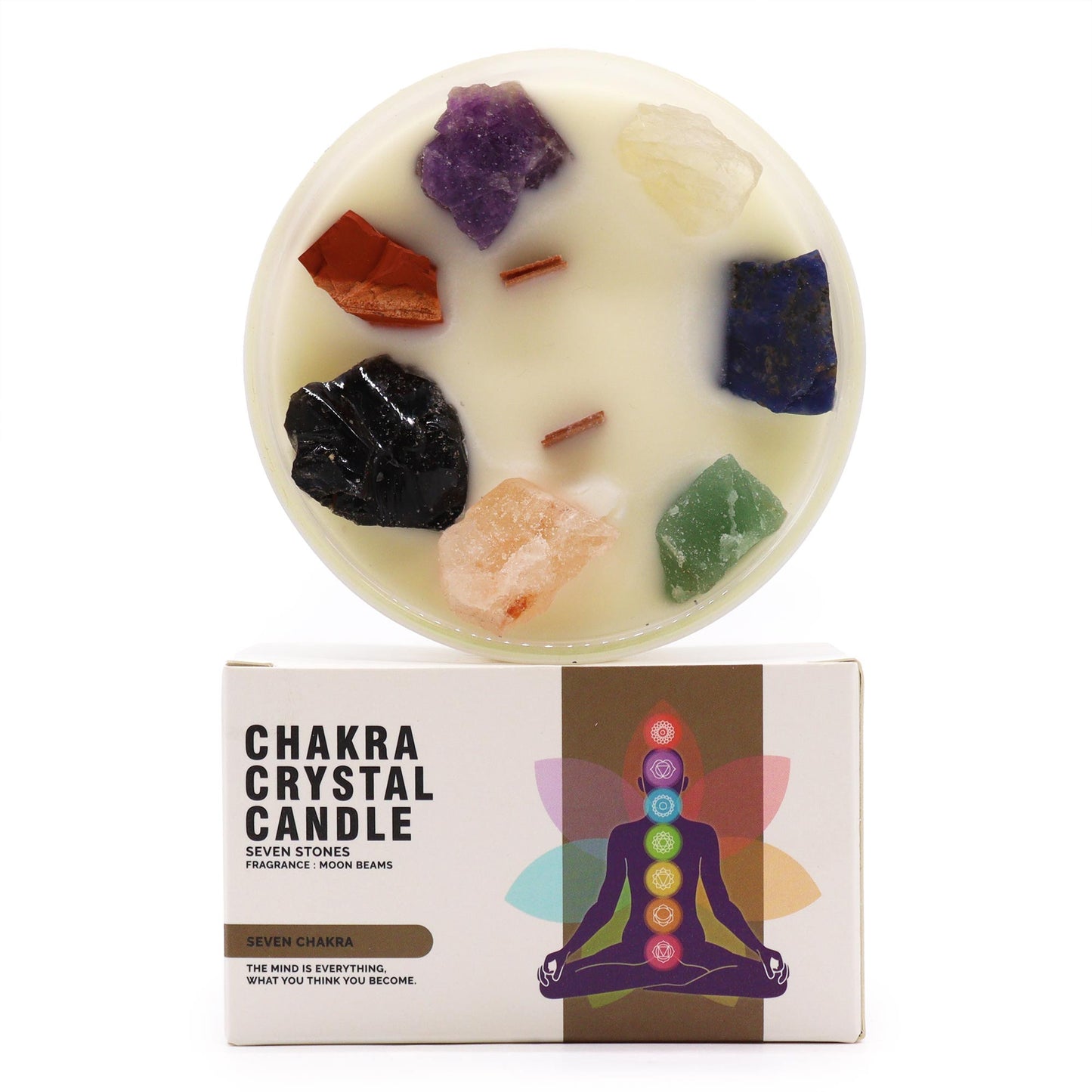 Chakra Crystal Candle -Seven Chakra Harmony