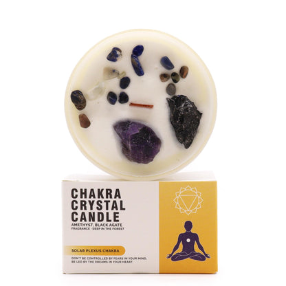 Chakra Crystal Candle -Solar Plexus Chakra