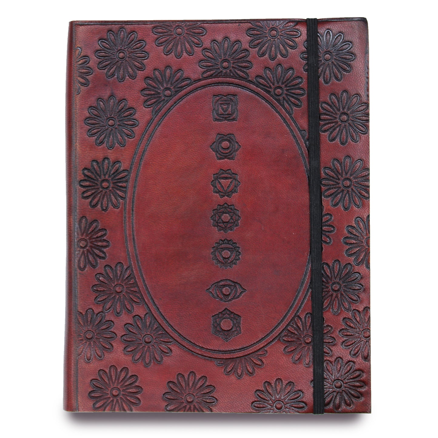 Mandala Print Leather Notebook