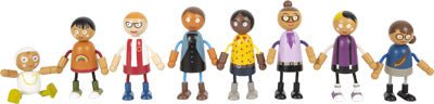 Wooden Bending Doll Family – “Patchwork People” Collection - Heirloom Hall