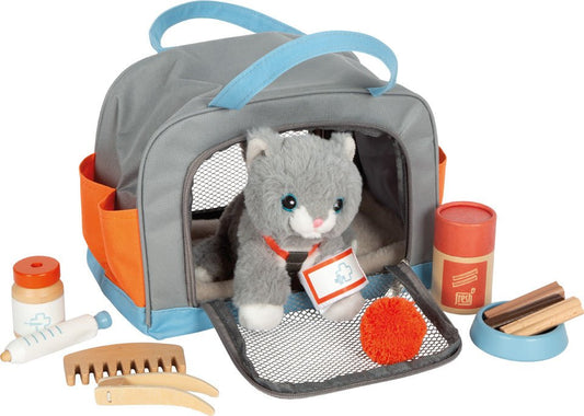 Wooden Cat Care Play Set – “Pet Lovers” Role Play Collection - Heirloom Hall