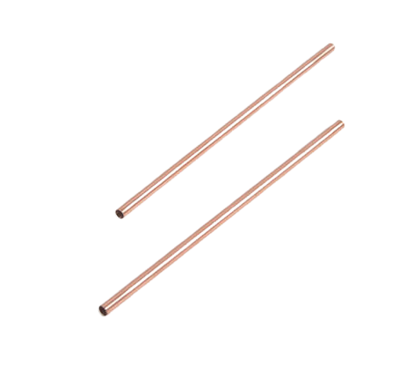 Rose-gold straws with cleaner (Set of two)