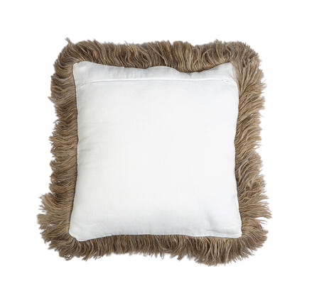 Handcrafted fringed cushion cover