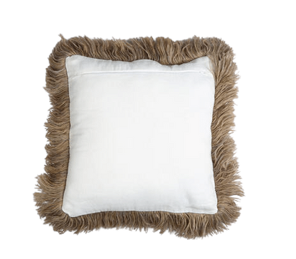 Handcrafted fringed cushion cover