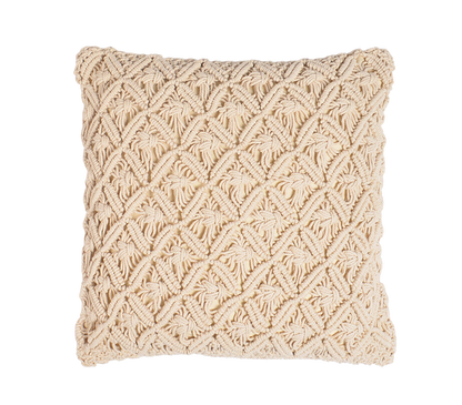 Macrame diamond cushion cover